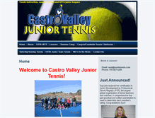 Tablet Screenshot of castrovalleyjuniortennis.com